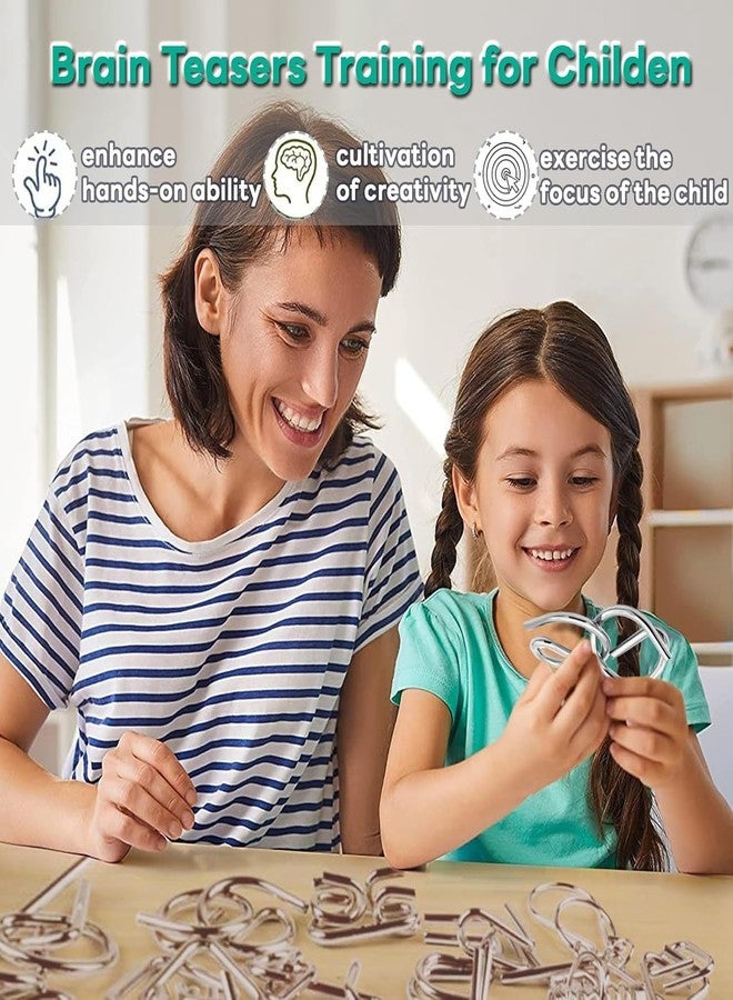 Street27 مجموعة ألغاز الأسلاك المعدنية من ستريت 27®، 36 قطعة - ألعاب ألغاز ممتعة وتحدّيّة للكبار والصغار، لتنمية مهارات حل المشكلات وتمرين العقل، ألعاب تعليمية لتخفيف التوتر وفكّ التشابك - Image 2